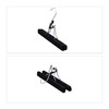 Relaxdays Trouser Hangers Set of 5 Wooden Gentle Non-Slip Velvet