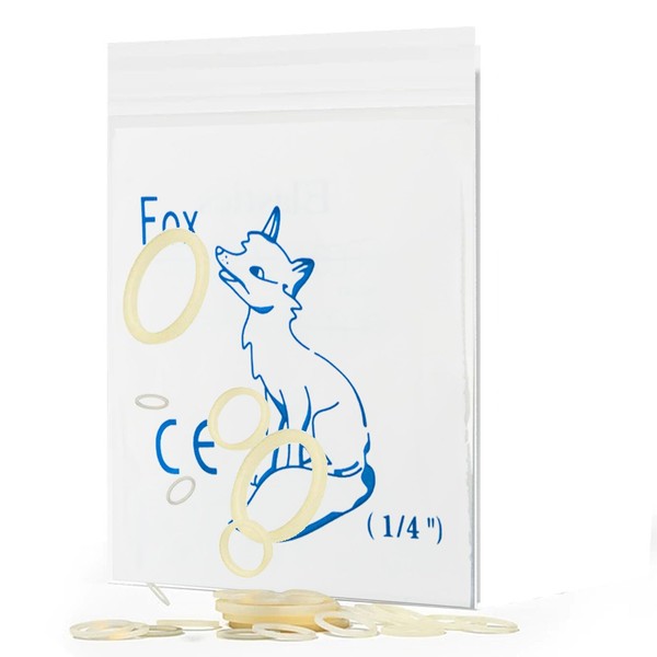 LA MIERE 100 Pack, Amber Latex Orthodontic Elastics, Dental Bands