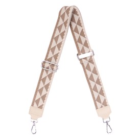 MIRROSI® Women's Bum Bag, Genuine Leather, Made in Italy, Shoulder Bag, Chest Bag, Crossbody Bag (1 Bag & 2 Straps), Beige (Triangle)