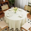 Zdada Cream Round Table Cloth, 183cm/72Inch Large Circular Table Cloths,