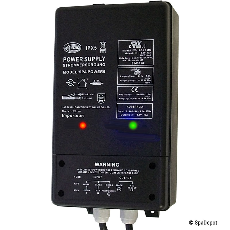 Milennia Stereo Watertight Power Supply for Hot Tub Spa 120