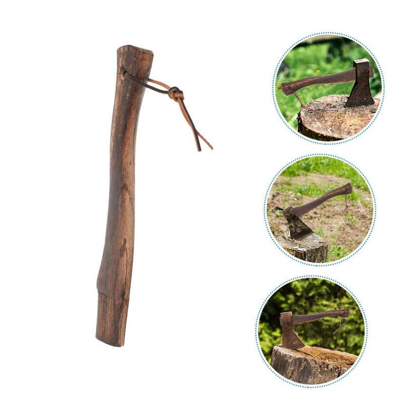 Abaodam 2Pcs Wooden Axe Replacement Handle Durable Ergonomic Grip for