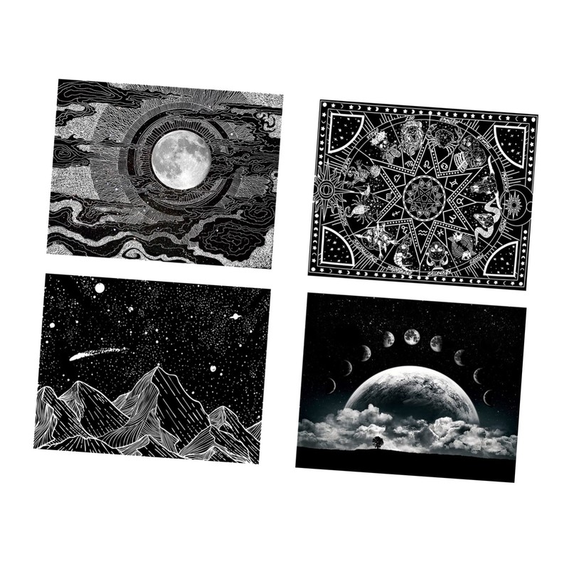 Ciieeo 1Set Black Wall Tapestry Elegant Hanging Carpet for Party