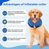 Inflatable Dog Cone,Soft Donut Neck Pillow for Large Dogs,Blue