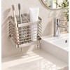 Stainless Steel Toothbrush Holder for Bathroom – 2-Slot Wall-Mounted Organizer