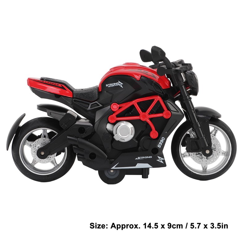 Alloy Motorcycle Model High Simulation Cool Sound Light Pull Back