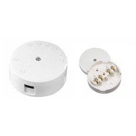 20 Amp Terminal Junction Box Plastic PVC Electrical Wiring 4 Terminal Cable Connector White