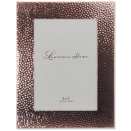 Lawrence Frames Hammered Polished Metal Photo Frame 5x7