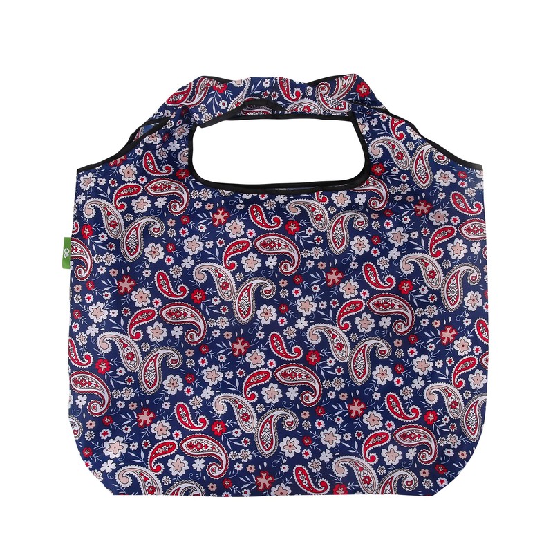 ECO CHIC Foldable Reusable Large Recycled Grocery Bags Lightweight Shopping