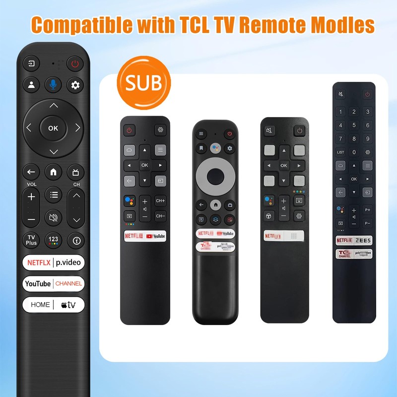 Voice Remote Replacement for TCL Google TV,RC813 Remote Control Only