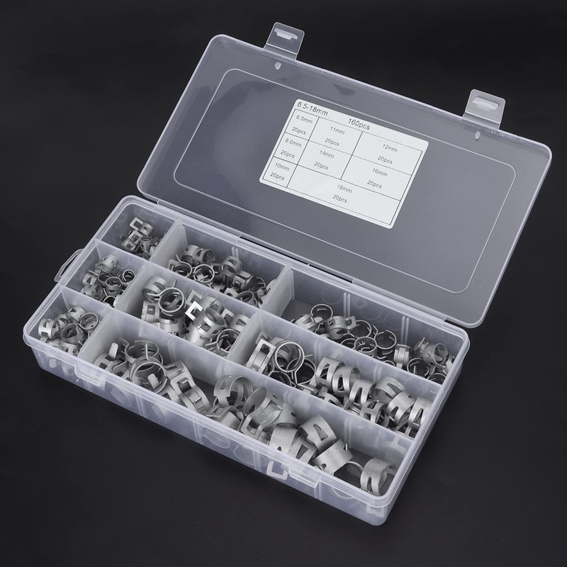 304 Stainless Steel Hose Clamps for Oil Petrol Pipe with