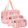 MUYIBENMU Travel Toiletry Bag for Women Men，Translucent Waterproof Travel Makeup