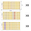 WUSANNA 24 Sheets Emoji Sticker Smiley Smiley Sticker Small Kids