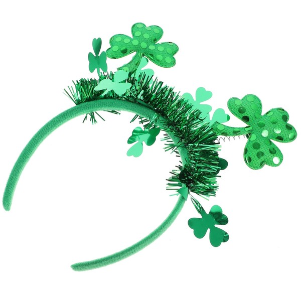 KOMBIUDA Saint Patrick's Day Headband for Women Festive Shamrock Hair