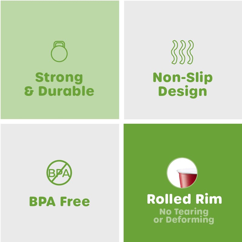 [50 Pack - 9 oz.] Disposable Party Cups Red Drinking