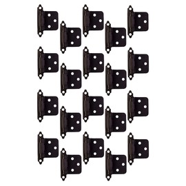 Design House 189670-ORB Overlay Hinges for Kitchen Cabinets 20-Pack Oil Rubbed Bronze
