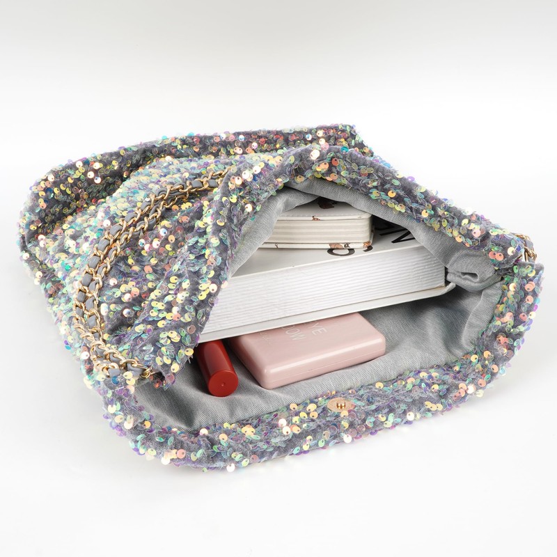 Meliyya Sequin Shopper Tote Bag Shoulder Bag Shiny Shoulder Bag