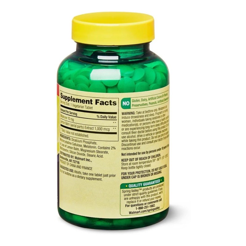 Melatonina Con Balsamo Limon 10 Mg Extra Fuerza | 120