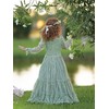LalaMira Flower Girl Dress Lace Boho Toddler Dresses Ruffle Girl