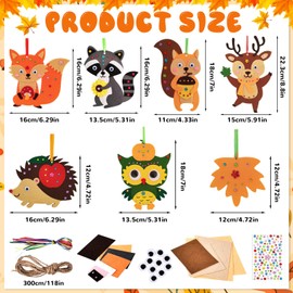 CPKONUUIP Pack of 12 Autumn Animal Craft Sets for Children, Animal Autumn Crafts Children, Craft Sets for Children, Autumn, Autumn Creative Sets for Crafts, Autumn Animal Craft Set for Boys and Girls
