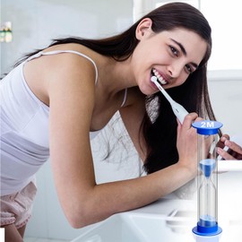 SuLiao Mini Sand Timer for Kids, 1/2/5 Minute Acrylic Hourglass Sand Watch Clock Set, Plastic Unbreakable Hour Glass Small Sandglass for Classroom Games Kitchen (Pack of 3)