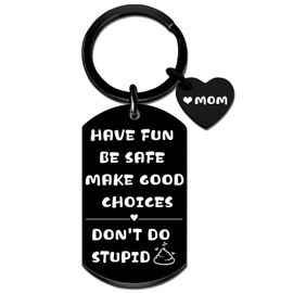 Teen Boys Girls Gifts from Mom Call Your Mom Drive Safe Keychain for Son Daughter Birthday Gifts for Son College Gift for Guys Middle School Graduation Presents & Boy Moms Keychain Accessories