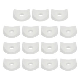 sourcing map 15Pcs Plastic Round Washers, 8mm x 32mm x 4mm White PE Concave Washer Spacer Hardware Machine Fastener for Round Tube Fixing