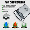 ISLANDSAFE Fireproof Document Bag, Waterproof Money Bag Pocket with Zipper