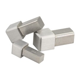 End Piece for Tile Rail Square Profile Corner V2A Brushed Stainless Steel Height 8 mm 10 mm 11 mm Inner and Outer Corner Tile Profile (10 mm)