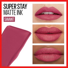 Maybelline SuperStay Matte Ink Liquid Lipstick, Long-Lasting Matte Finish, Highly Pigmented Color, Savant, 0.17 Fl; Oz