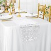 Fowecelt Table Runner Silver Glitter - Table Cloth Table Cover