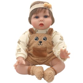 AISITE 18inch Doll Clothes and Accessories - Rompers Tops Headband and Socks 4 Piece Set Outfits for 18-20 inch Reborn Baby Doll Boy and Girl