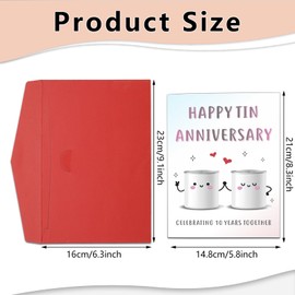 10 Year Anniversary Tin Gifts for Him Her 10 Year Anniversary Card Gifts for Wife Husband Couples 10th Wedding Anniversary Tin Gifts for Men Women Tin Gifts for 10th Anniversary Funny Tenth Years Card