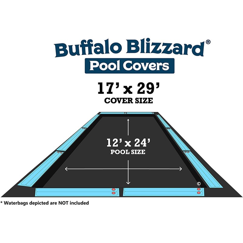 Buffalo Blizzard 12' x 24' Rectangular Economy Winter Pool Cover