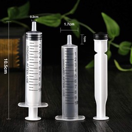 10 Pack 10ml Plastic Syringe, Liquid Measuring Syringe Tools Individually Sealed with Measurement for Scientific Labs, Measuring, Watering, Refilling, Feeding Pets, Oil or Glue Applicator