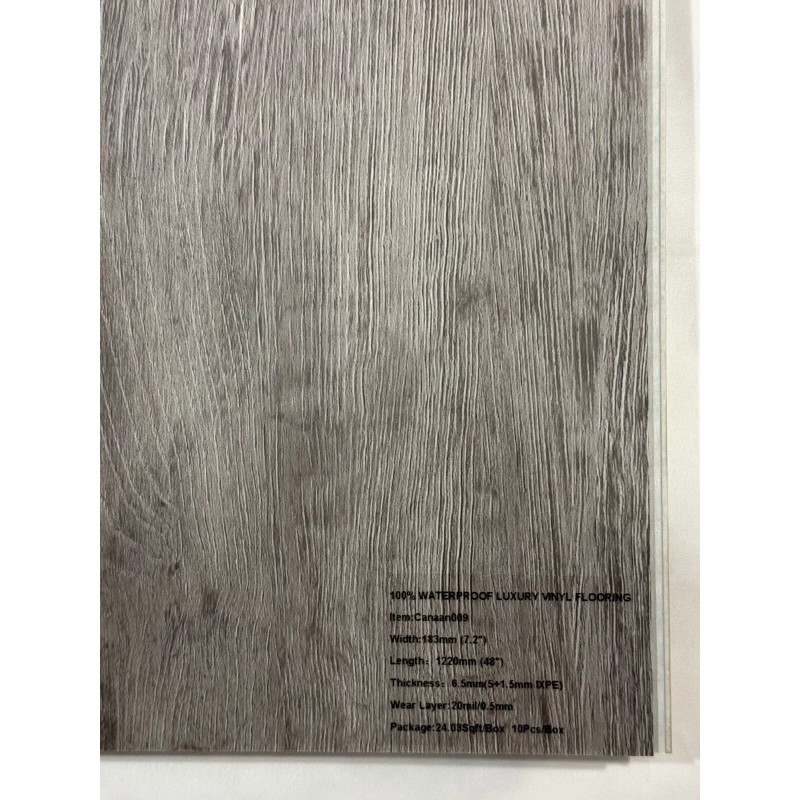 Canaan SPC Luxury Vinyl Click Flooring Plank Waterproof w/pad 1.5mm