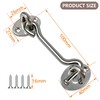 TOPYWMSP Hook and Eye Latch 1Pcs 4 Inch Stainless Steel