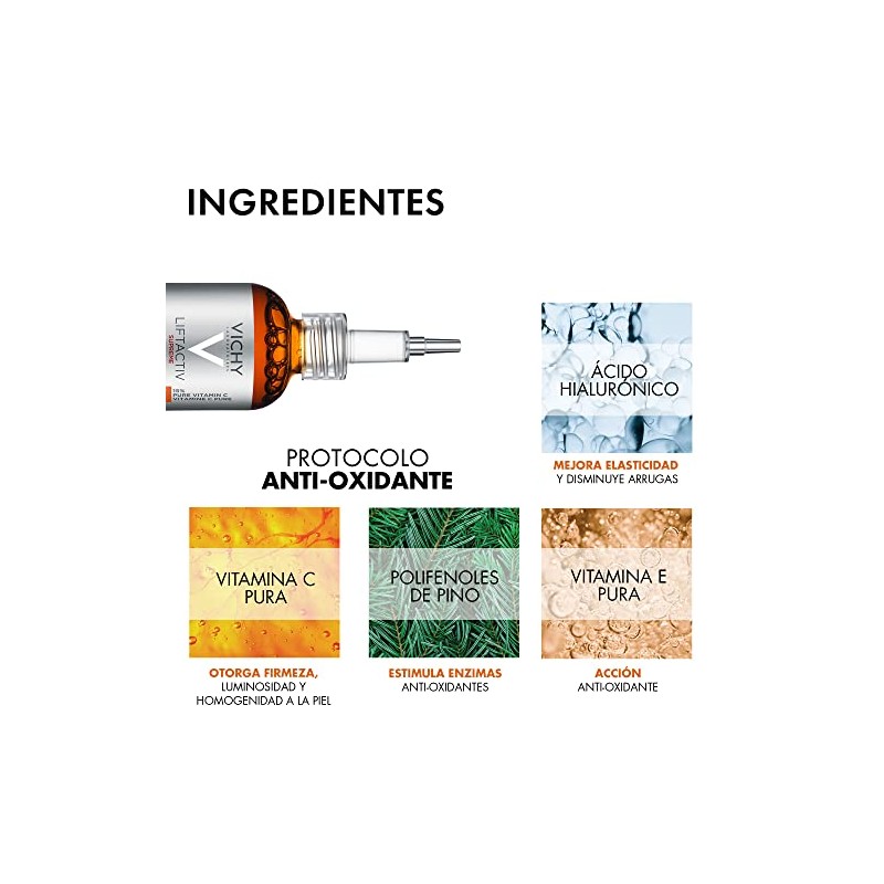 Vichy Liftactiv Sérum Vitamina C Efecto Antioxidante y Luminosidad, 20