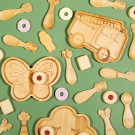 Sass & Belle Bamboo Fire Engine Spoons - Set of 3