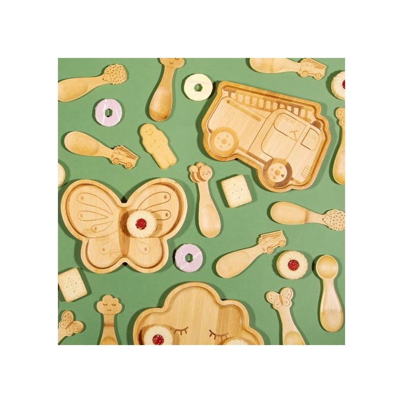 Sass & Belle Bamboo Fire Engine Spoons - Set of