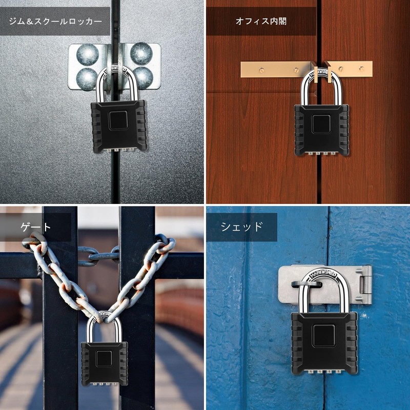 Padlock [Waterproof] [Large - One-Touch Unlock] Diyife Padlock Outdoor Padlock