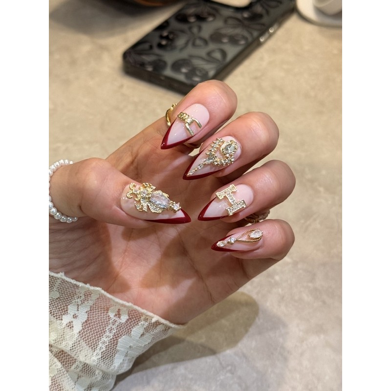 Luxury Nail Royal Heritage ⚜️❤️ - L-Coffin / 럭셔리네일 로얄