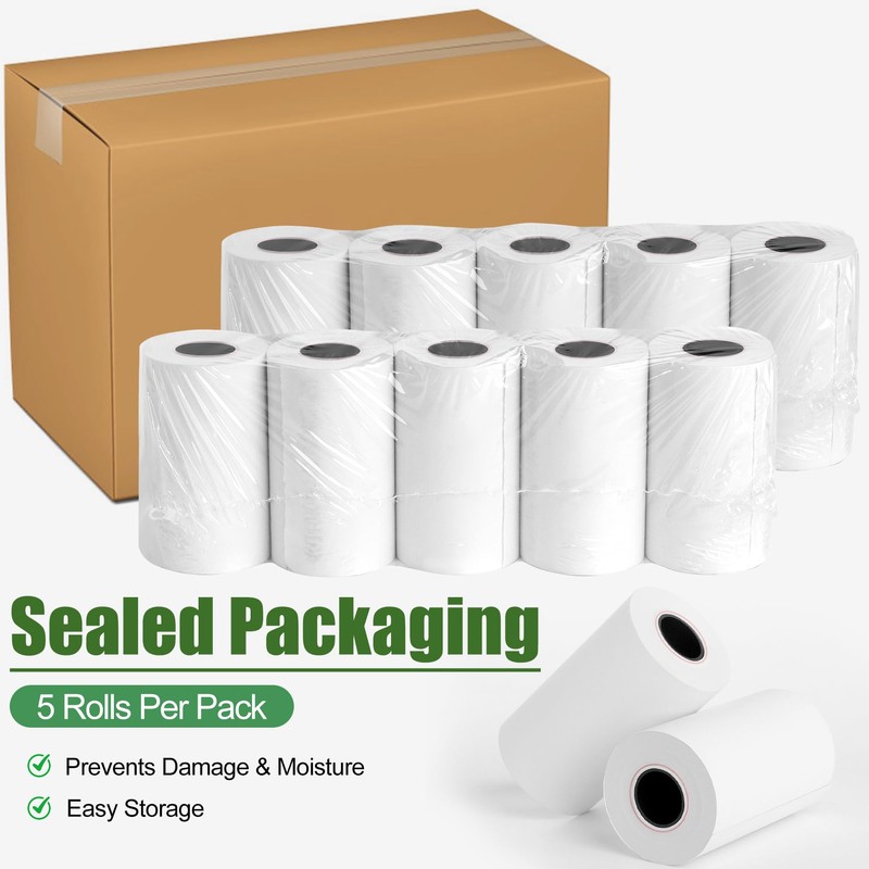 Builimeer (10 Rolls) 3 1/8" x 230' thermal paper receipt