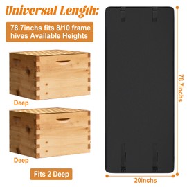79" x 20" Bee Hive Wrap for Winter, 600D Oxford Insulated Cover – Warm, Windproof & Waterproof Beehive Insulation Wrap with Thermal Protection – Reusable Beekeeping Supplies