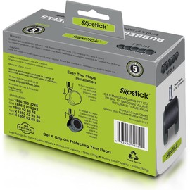 Rodines de hule protectores para piso Slipstick CB680 2" (set de 5) negro/gris