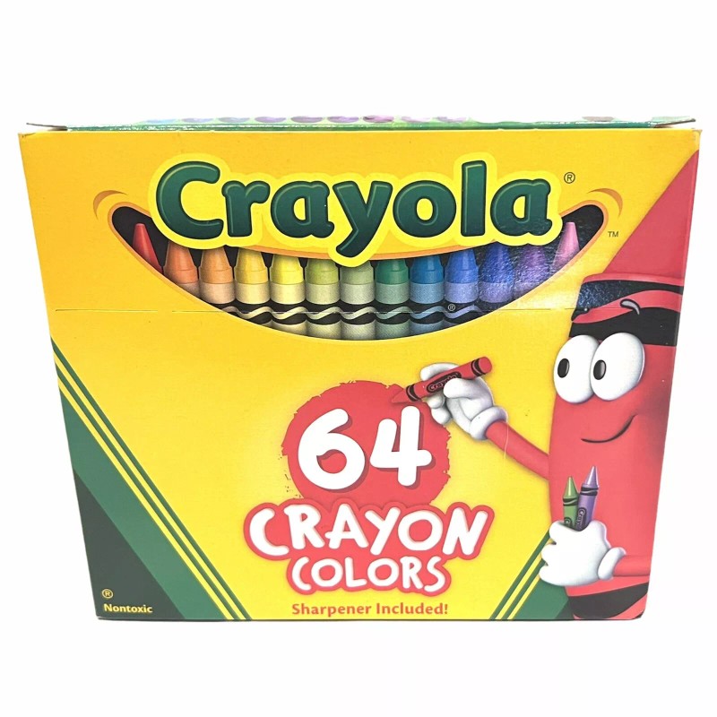 Crayola 64 Count Nontoxic Crayons Multi Pack W/ Sharpener Included