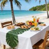 6 Pcs Artificial Palm Leaves Table Runners, 72 Inch Tropical