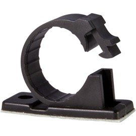25pcs JacobsParts V3 Adhesive Cable Management Clips, 0.6 Inch Fixed Clamp with Optional Screw Mount (Medium)