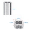 100pcs 1/16"(1.5mm) Aluminum Crimping Sleeves Loops, Cable Crimps Wire Ferrules,