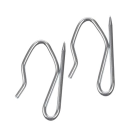 Heavy Duty Zinc Metal Drapery Pin Hooks (50 Pack) for Pencil Pleat Curtains